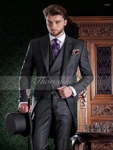 Men's Suits Thorndike Italian Tailcoat Design Men For Wedding Prom Jacket Pants Vest Elegant Terno Suit