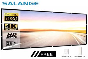 Projection Screens Salange Projection Screen Portable Projector screen 100 inch 120 inch 150 inch 16 9 Outdoor Movie Screen For Tr5937485