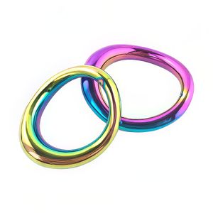Anéis penianos de 6 tamanhos opcionais, curva de aço colorida, anel peniano, atraso na ejaculação, ereção, dispositivo de castidade sexual, personalização, loja masculina, pau, escroto, anel peniano