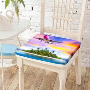 Pillow Airplane Tree Sky Print Chair Sitting S Memory Foam Comfortable Chairs Pad For Reading Watching TV Decoration