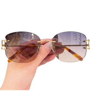 Sunglasses Wire Desinger C Sunglasses Men And Women Carter Luxury Stylish Rimless Cool Decoration Oversized Shades Eyewear Fashion Trend Casual Glasses