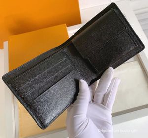 Darmowa wysyłka Projektant męski portfel z pudełkową karty uchwytu monety klawisze luksusowe modne litery Listy kratowe kratki