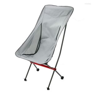 Camp Furniture Outdoor Camping Moon Chair Ultra Light Aluminum Folding Portable Leisure Oxford Fishing BBQ Self-drive Beach