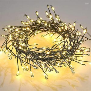 Strängar 200/400 LED Cluster Fairy Light Christmas Firecracker String Outdoor For Wedding Party Window Decor