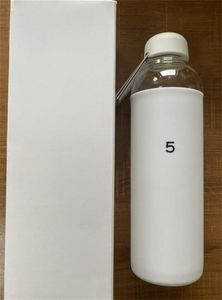 Szklana butelka z wodą limitowaną 590 ml sportowe butelki siłowni z pudełkiem podarunkowym dla mężczyzn kobiety 100147 głowy