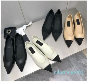 Mulheres elegantes vestido sapatos nude toe bombas tweed bezerro preto couro tweeds tecidos sapatos casuais designer moda senhoras casamento sapato plano