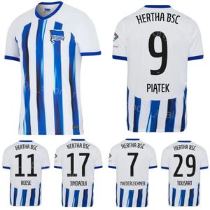 Vereinsmannschaft Fußball BSC Hertha Berlin 11 Fabian Reese Trikot 23 24 FC 25 Haris Tabakovic 12 Tjark Ernst 9 Smail Prevljak 6 Michal Karbownik Fußballtrikot-Kits Weiß