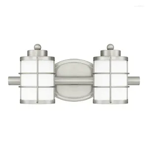 Table Lamps 2-Light Brushed Nickel Light