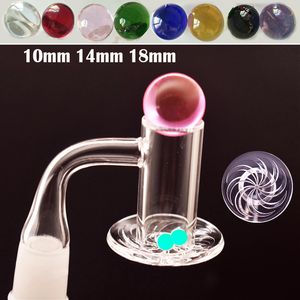 DHL Free Spinning Quartz Banger Nail With Carb Cap och Terp Pearl Female Male 10mm 14mm 18mm Oil Burner Pipe for Dab Rig Bong