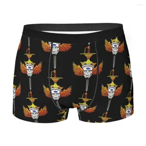 Cuecas Certa em Potentia Homem Boxer Briefs Preto Metal Respirável Engraçado Impressão de Alta Qualidade Shorts Presentes de Aniversário