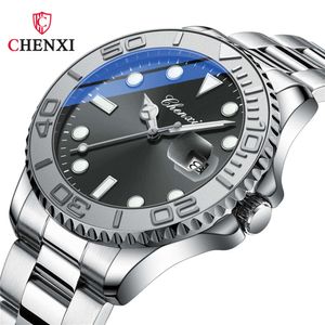 CHENXI 015 новый лучший бренд повседневные модные часы для мужчин спортивные военные наручные часы из твердой стали мужские Relojes Hombre