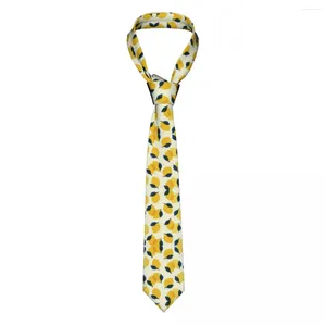 Bow Ties Flower Lemon Noties Män kvinnor Slim Polyester 8 cm bred söt fruktmönster Nackband för tillbehör Cravat gåva