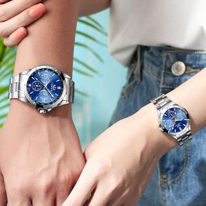 CHENXI Couple Watches Pair Men and Women,gift Lover Watches,waterproof Stainless Steel Quartz Men's Wrist Watch Women Fashion