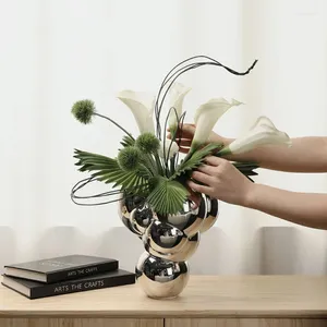 Vaser modern abstrakt molnpläterad harts blomsterförsäljning kontor entré vardagsrum skum prydnad interiör design potten