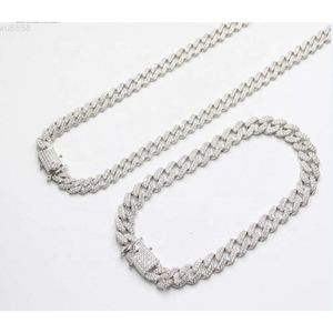 Hot Selling 13mm Iced Out Miami Cuban Link Necklace Gold Silver Plated Necklaces Chain Diamond Chain Bling for Men