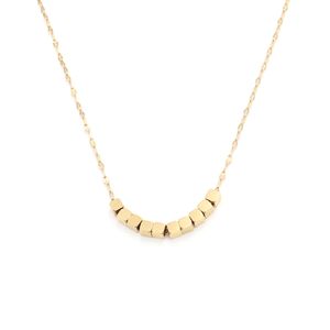 Designer-Halskette Heiße verkaufte Nischendesign-18-Karat-Schlüsselbeinkette für Damen, achteckige Glückskette mit kleiner Box aus Titanstahl, ohne verblassende Geschenke