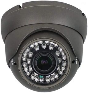 Câmera de segurança CCTV 2 em 1, lente de 3,6 mm, 24 LEDs IR, visão noturna de 80 pés, vigilância externa à prova de corrosão