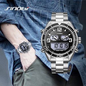 Watch mens watches high quality luxury Waterproof electronic watch dual movement multi-function electronic display business