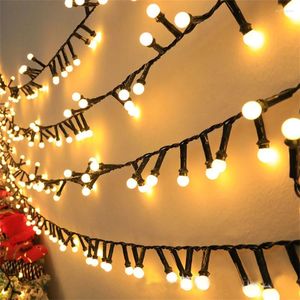 ストリング10m 500 LED屋外ソーラーグローブストリングライトクリスマスクラスターガーランド防水星空のボール庭の装飾の妖精