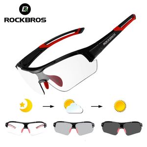 Outdoor Eyewear ROCKBROS Pochromic Cycling Sunglasses Eyewear UV400 MTB Road Bicycle Myopia Goggles For Women Men Outdoor Sports Bike Glasses 231021