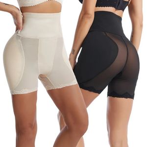 Womens Shapers Women Shapewear Padded Hip Butt Lifter Lace Panties High Waist Trainer Tummy Control Corset Body Shaper Enhancer Thigh Slim 231021