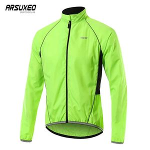 Cykeljackor Arsuxeo Men's Outdoor Cycling Jacket Sport Waterproof Dry Windbreaker Running Sun Protection Cykel hudkläder 231021