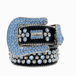 Simon Bb Designer Belts Belt For Men Women Shiny Diamond Belt On Black Blue White Multicolour With Bling Rhines 70 s