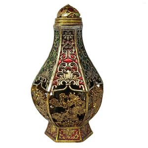 Garrafas Chinês Cloisonne Snuff Garrafa Metalwares Estátua do Dragão Phoenix Belo Presente