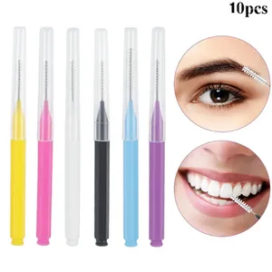 Makeup Brushes 20st Colorful Mini Eyebrow Brush Bendable Eyelash Tool Lash Extension Multi-Use Interdental
