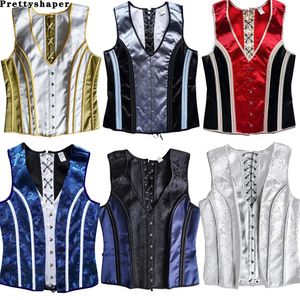 Waist Tummy Shaper Men's Tight Abdomen Corset Slimming Waist Bones Shaping Vest Stomach Belly Control Vintage Waistcoat Elegant Medieval Corset 231021