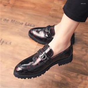 Dress Shoes Mens Spring Leather Business Height Increasing Insole Trendy Versatile Casual Young Sports