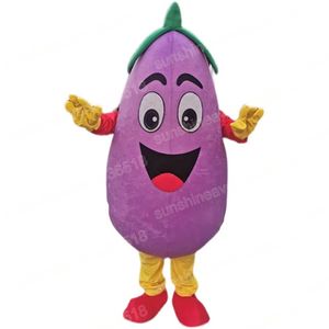 Halloween Aubergine Mascot Costume Högkvalitativ tecknad temakaraktär Karneval Vuxna storlek Julfödelsedagsfest Fancy Dräkt