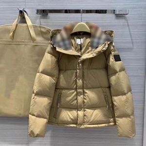 mens jacket Hooded Coat designer Clothes Puffer jacket Slightly broad jacquard bread suit Khaki recycled polyester check unisex quality coat