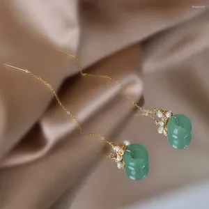 Dangle Küpeler Moda Doğal Yeşim Yüzük Pirinç İncileri Kulak Teli Kadınlar Stud Anneler Günü Güzel Diy Şükran Günü Cadılar Bayramı