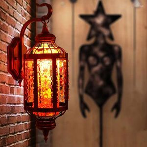 Lâmpada de parede Sudeste Asiático Criativo Artesanal Vidro Lampara Retro Home Decor para Bar Café Sala de Jantar Corredor Iluminação Luminária