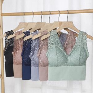 Bustiers & Corsets Sexy Lace Bra Underwear Seamless Sports Wrapped Chest Strap Pad Anti Glare Tube Sleep Top Vest Strapless Lingerie