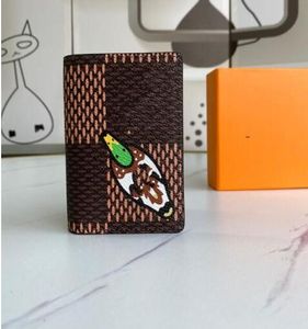 Orijinal Deri Pocketclasical Card Tutucu Cüzdan LouiseHandbag Yüksek Kaliteli Kredi Kartları Kapak Erkekler Günlük Cüzdan Louisvuttion Cüzdan Kabartmalı Çiçek 713