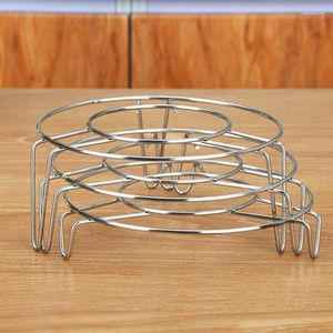 Double Boilers 3Pcs High - Profile Steamer Kitchen Cookware Round Stainless Steel Cooking Ware Steaming Rack Stand Heating Supplies