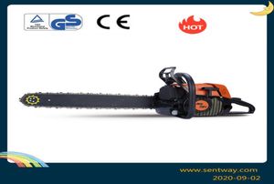 Chainsaws 381 med 18quot 20 quot 22quot 24quotbar trä skärmaskin 72cc bensinkedja såg fabrik sås5090395