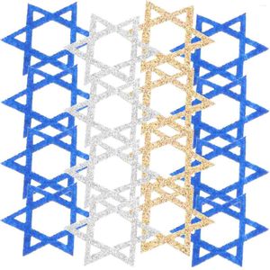 Ljushållare 50 datorer Hanukkah dekoration dekorativa festbord prydnader pryder stjärndekorationer icke-vävt tyg mittpunkt