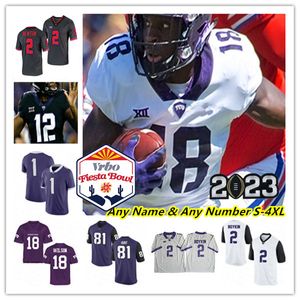 NCAA College TCU Horned Frogs Football Jersey Chandler Morris Emani Bailey Trey Sanders JP Richardson Warren Thompson Jared Wiley Jamoi Hodge Johnny Hodges Obiazor