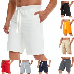 Shorts Masculinos 2023 Solto Verão Casual Calças de Cinco Pontos Praia Tamanho Grande Desenhar Corda Esportes Fitness