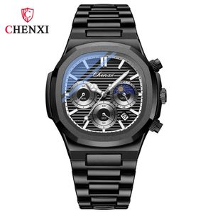 Chenxi 922 Nuovo business di arrivo orologio da uomo orologio da polso da polso in acciaio inossidabile orologio maschile luminoso in acciaio inossidabile