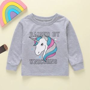 Hoodies Sweatshirts Fashion Toddler Girl Clothes Cotton Letter Cartoon Horse Print Long Sleeve Sweater Tops Winter Autumn Baby 1 6Y 231021