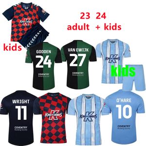 23 24 24 Koszulki piłkarskie Coventry City O Hare Gyokeres 17 Gyokeres 24 Godden 38 Hamer 2023 2024 Home Blue Men Kit Kit Football Shirts Camiseta de Futbol Adult Kids Top
