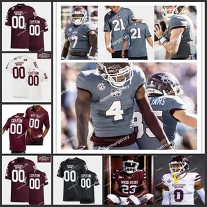 Martin Emerson 2023 Nyaste stil MSU fotbollströja Willie Gay Jr. Charles Cross 94 Jeffery Simmons Jr. 5 Randy Charlton Mississippi State Jerseys NCAA Williams Nice