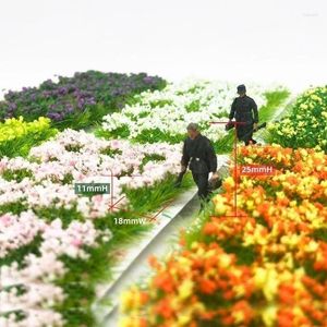 装飾花ミニチュアグリーン植物クラスター植物モデルサンドシーンシーンの材料人工草の茂みの装飾シミュレーションフラワー