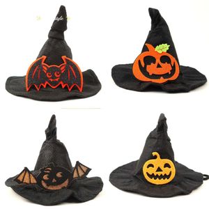 I cappelli di Halloween sono divertenti e carini per bambini e adulti Nuovo cappello per animali domestici di Halloween Cappello da strega Zucca Cane divertente Cappello di Halloween Forniture per feste per animali domestici