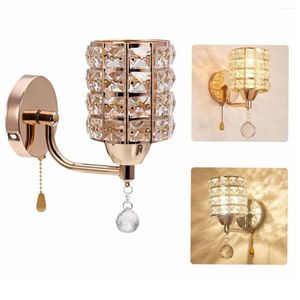 AC85-265V Luxury Crystal Wall Light Modern E27 Bedroom Aisle Sconce Lighting Lamp-armaturer utan glödlampa