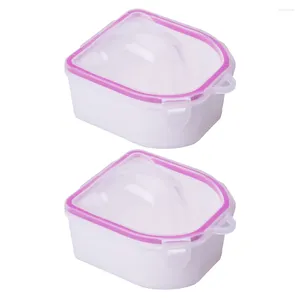 Nail Gel 2 Pcs Supplies Manicure Hand Soak Bowl Polish Remover Nailpolish Abs Tools